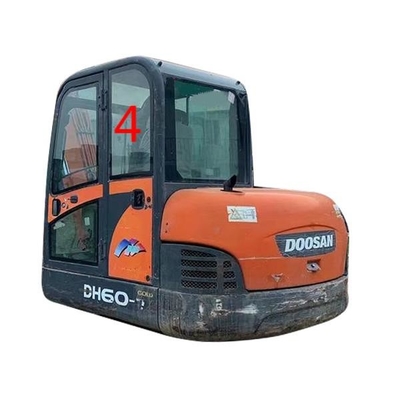 De Cabineglas van DH55 DOOSAN voor Achterpositie NO.4 van de Gravers de Groene Linkerdeur