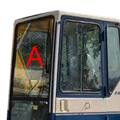 FCC de Groene KOMATSU Vervanging van Front Up Tempered Glass Window van het Cabineglas