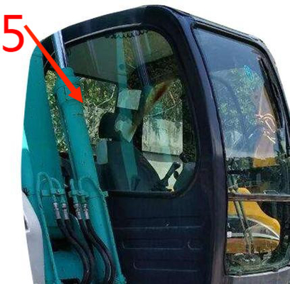 Van het Graafwerktuigglass green back van Bent Resistant KOBELCO de Zijpositie No.5
