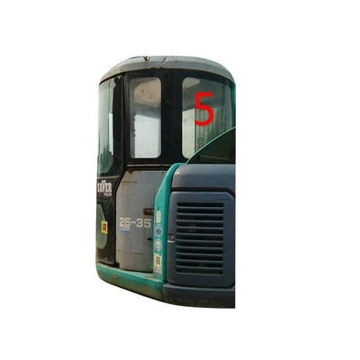 Het buigen van het Bestand Groene Zijgraafwerktuig Windshield van Graafwerktuigwindow glass back
