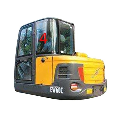 Het witte van het het Windschermglas van EC60C VOLVO Windscherm van de de Linkerdeur Achterpositie NO.4