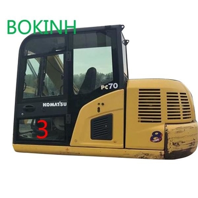 Pc70-8 OEM van het de Cabineglas van KOMATSU Linkerdeur Lagere Positie NO.3 Digger Window Replacement