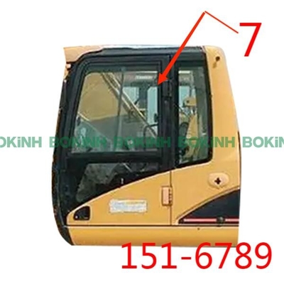 1340mm van de Cabineglas 151-6789 van Hoogtecaterpillar Grote de Rechterkantpositie NO.7