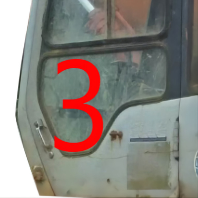 4457176 HITACHI van de de Linkerdeur het Lagere Positie van Graafwerktuigglass cab window Aangemaakte Glas NO.3