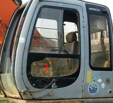 4457141 HITACHI-van de het Glasrechterkant van Graafwerktuigcab window tempered de Positie No.7