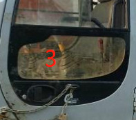 4457174 HITACHI-van de de Linkerkant het Rechte Positie van Graafwerktuigglass cab window Aangemaakte Glas NO.2