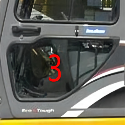De Positieno.3 OEM van graafwerktuigCabin KATO Glass Left Door Lower