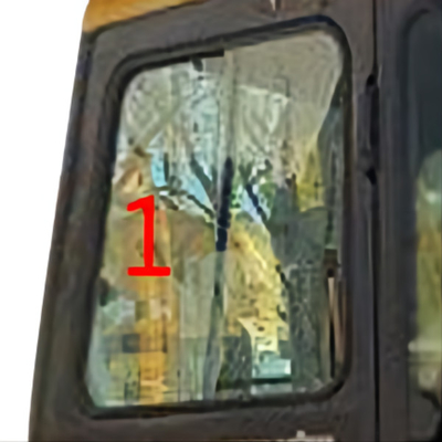 Van het de Cabineglas van graafwerktuigkomatsu van de de Linkerkanthelling de Positie NO.1