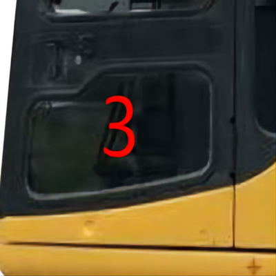 ISO-van het de Cabineglas van GraafwerktuigCabin KOMATSU de Linkerdeur Lagere Positie NO.3