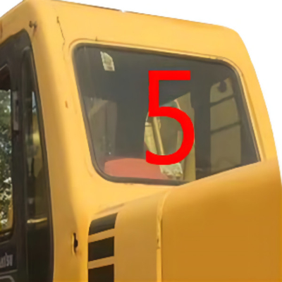 580mm Hoogte 5mm de Dikke van het de Cabineglas van KOMATSU Achterkant NO.5