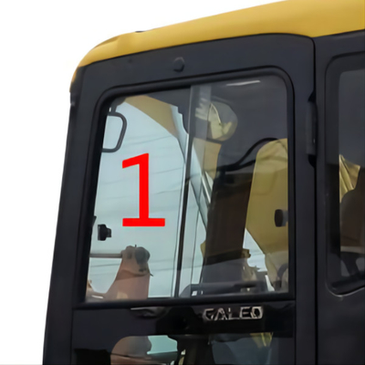 Van het de Cabineglas van Daewoo KOMATSU van de de Linkerkantpositie de Helling NO.1 5mm dik
