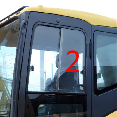 Buigend de Bestand van het Graafwerktuigcab glass left van KOMATSU Zijpositie Rechte NO.2