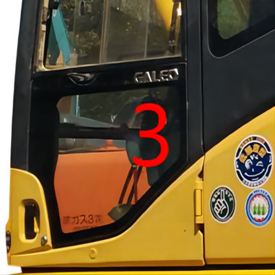 OEM KOMATSU de Linkerdeur Lagere Positie NO.3 Digger Window Replacement van het Cabineglas