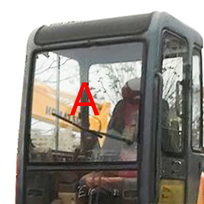 Het Graafwerktuig Cab Glass Front Up Position van DAEWOO DH55 Dikke 5mm