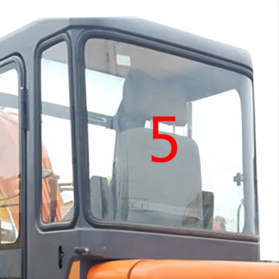 Witte de Achterkantpositie NO.5 van Graafwerktuigcab glass DAEWOO DH55