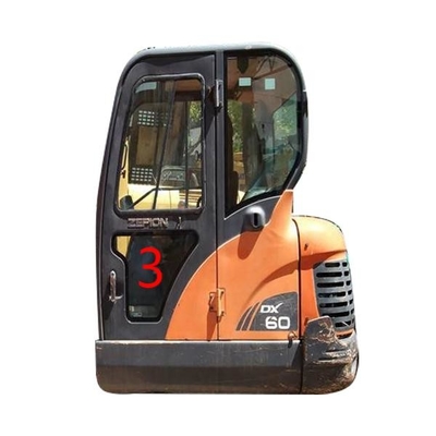 De Linkerdeur Lagere Positie NO.3 van DOOSAN Mini Digger Glass Replacement RoHS