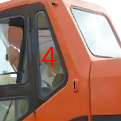 ISO Aangemaakt Glas voor de Achterpositie NO.4 van de Windschermdoosan Linkerdeur