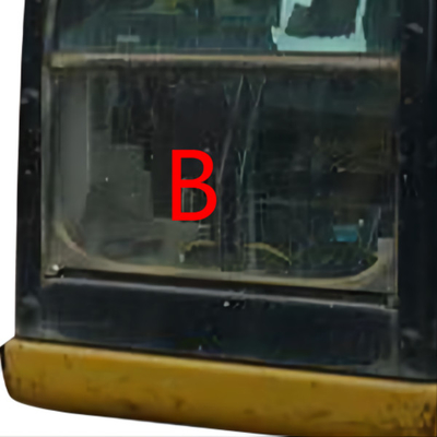 Van het Graafwerktuigglass replacement CATERPILLAR van CAT307E E307E de Cabine Front Down Position B