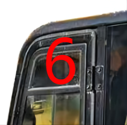 De Linkerdeur Hogere Positie NO.6 van CATERPILLAR Mini Digger Glass Replacement Tempered Windshield