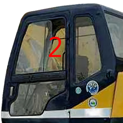 Graafwerktuig Glass 5mm Dikke Positie NO.2 van Kobelco van de linkerkant het Rechte Positie