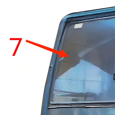 De Positie No.7 van Window Glass Green van het rechterkantkobelco Graafwerktuig