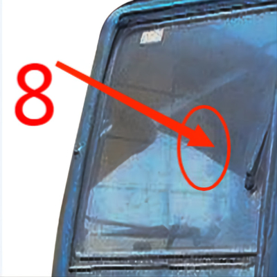KOBELCO rechterkantgraafwerktuig Cab Glass 5mm Windscherm Aangemaakte Glaspositie No.8