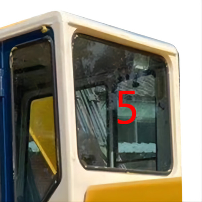 De buigende Bestand van het de Cabineglas van KOMATSU Vervanging van het Graafwerktuigback side window