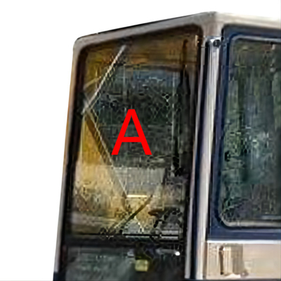 FCC de Groene KOMATSU Vervanging van Front Up Tempered Glass Window van het Cabineglas