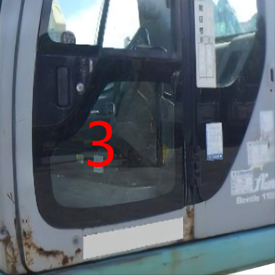 OEM KOBELCO Vervanging van de de Positieno.3 Groene Voorruit van Graafwerktuigglass left door de Lagere