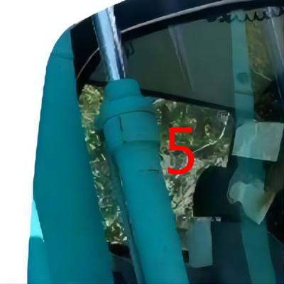 Van het Graafwerktuigglass green back van Bent Resistant KOBELCO de Zijpositie No.5