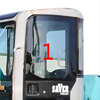 Hoog Schokweerstandkobelco Graafwerktuig Glass 5mm dik Linkerdeur op Positie NO.1