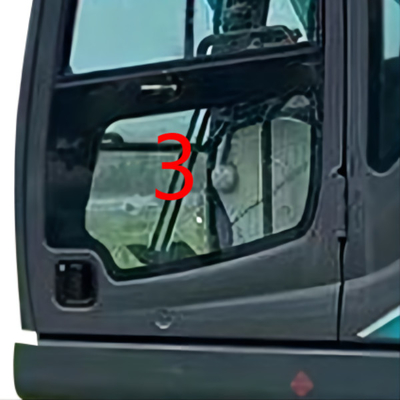 900mm KOBELCO Windscherm van de de Linkerdeur het Lagere Positie NO.3 van GraafwerktuigGlass