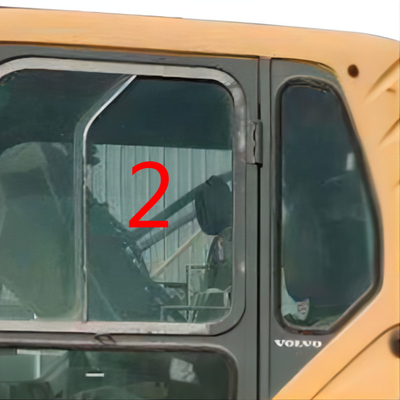 EC210B van de de Linkerdeurpositie No.2 van graafwerktuigdoor window replacement het Aangemaakte Glas Douane