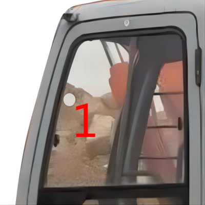 5mm Aangemaakte de Deurpositie NO.1 van Graafwerktuigwindscreen replacement left