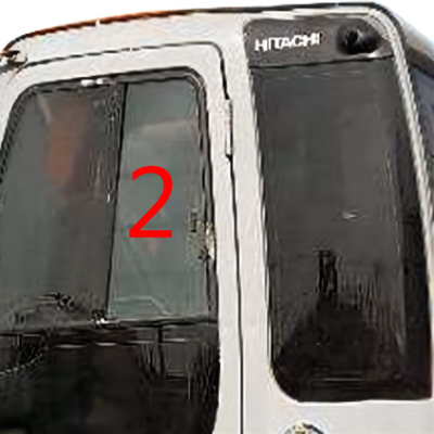 HITACHI de Deurpositie NO.2 van graafwerktuigwindow replacement left