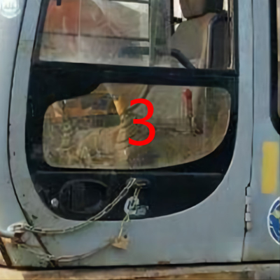820mm Hoogte HITACHI-de Lagere Positie NO.3 van Graafwerktuigglass left door