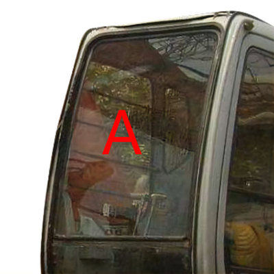 OEM HITACHI Graafwerktuig Glass Front Up Windshield Window Glass
