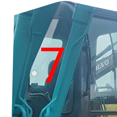 SK-6 SK-8 sk230-6 KOBELCO de Positieno.7 Windscherm Aangemaakt Glas van Graafwerktuigglass right side
