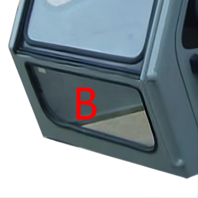 755mm 310mm Graafwerktuig Windscreen Replacement Tempered Front Down Glass