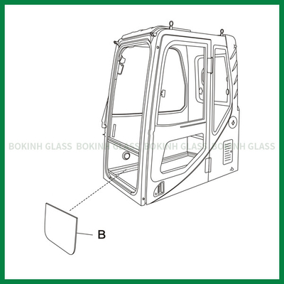 Het Windschermvervanging van Window Glass Front Down Position B van het douanegraafwerktuig