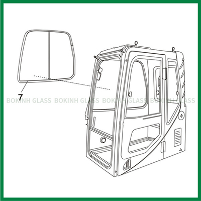 VOLVO-COMPUTER-AIDED SOFTWARE ENGINEERING het Glas KATO Mini Digger Glass Replacement van het Douanewindscherm