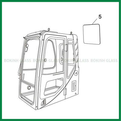 Het Graafwerktuig Back Side Position NO.5 van Bobcat Custom Windshield Glass BOKINH