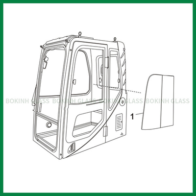 Van het de Douanewindscherm van DOOSAN KOBELCO het Glasoem verliet Helling Zijpositie NO.1
