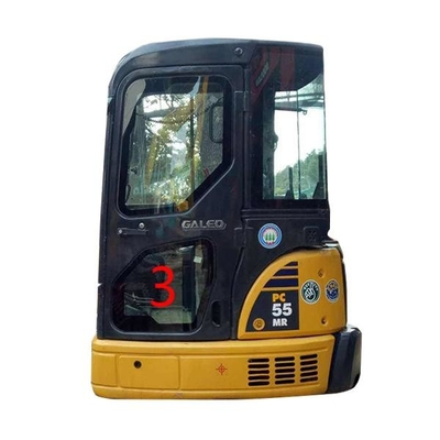 OEM KOMATSU PC55MR Cab Glass Left Deur Lagere Positie NO.3 Digger Window Replacement