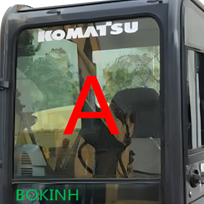 Pc70-8 pc60-8 KOMATSU het Windscherm Front Tempered Glass van het Cabineglas