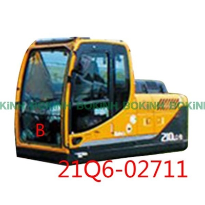 21Q6-02711 HYUNDAI-het Venster Front Down Position B van Graafwerktuigcab tempered glass